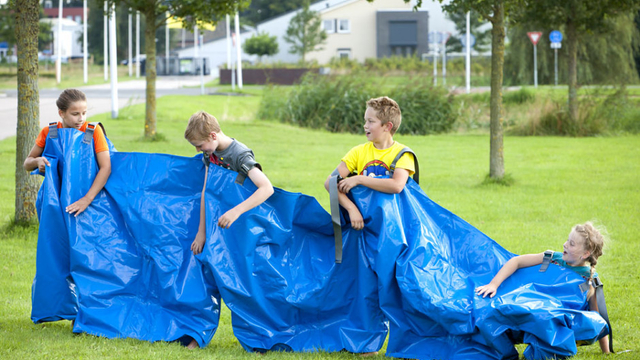 Funhose  Personen blau 